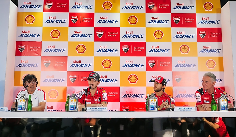 Konferensi pers Shell Advance dan Ducati Corse di Jakarta untuk MotoGP 2023 di Sirkuit Internasional Mandalika, NTB.