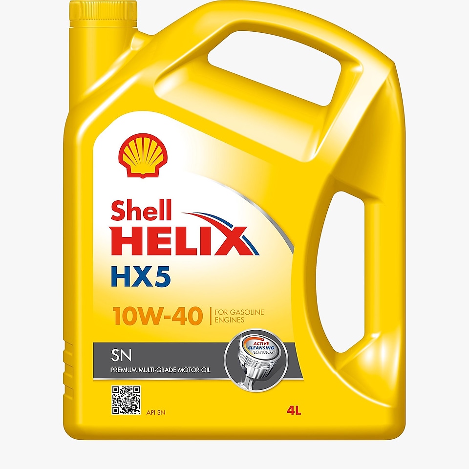 Packshot of Shell Helix HX5 SN 10W-40