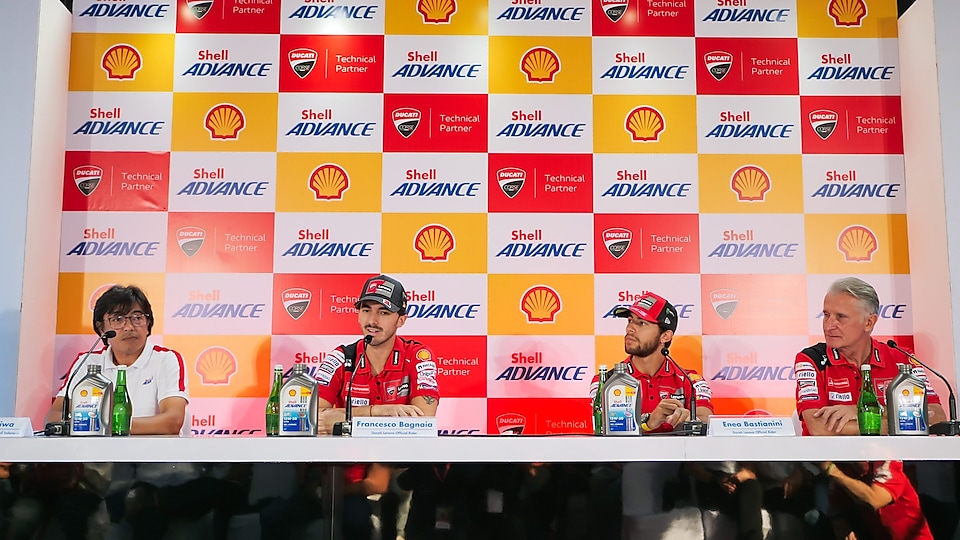 Konferensi pers kemitraan teknis Shell Advance dan Ducati Corse untuk MotoGP 2023 di Mandalika