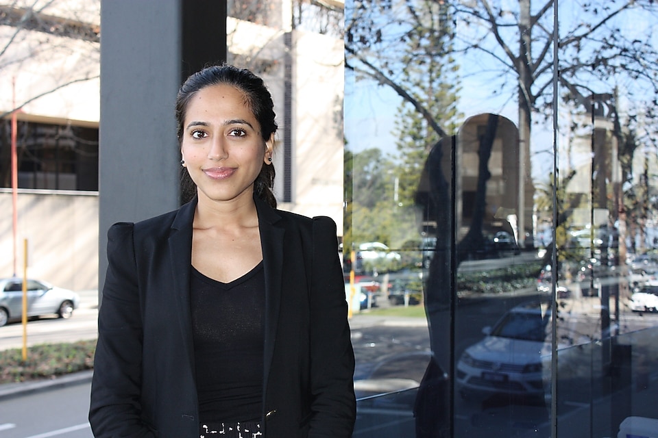 Nandini Pereira outside the Shell Australia office