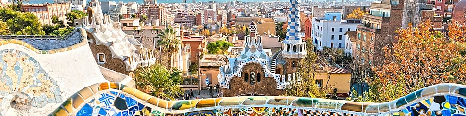 Park Guell in Barcelona, Spain