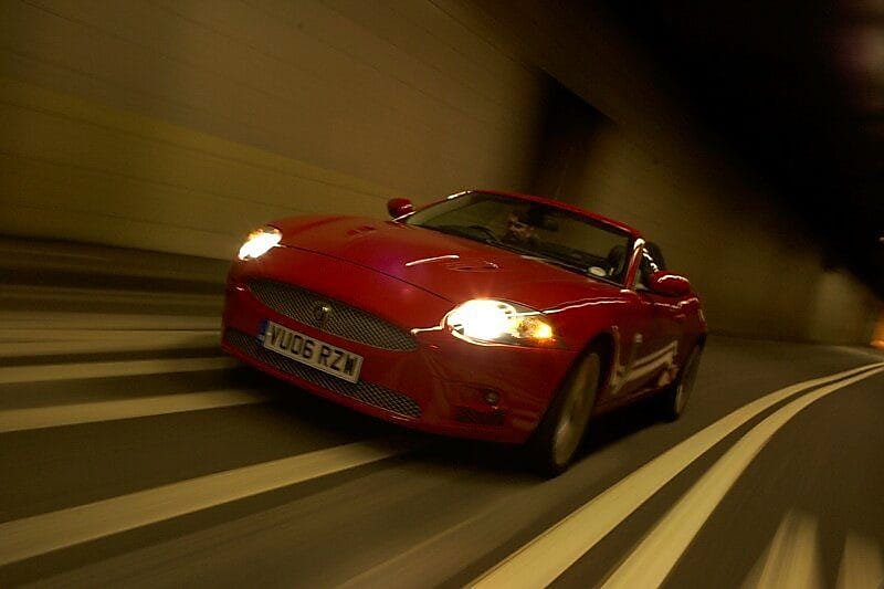 Car in a tunnel