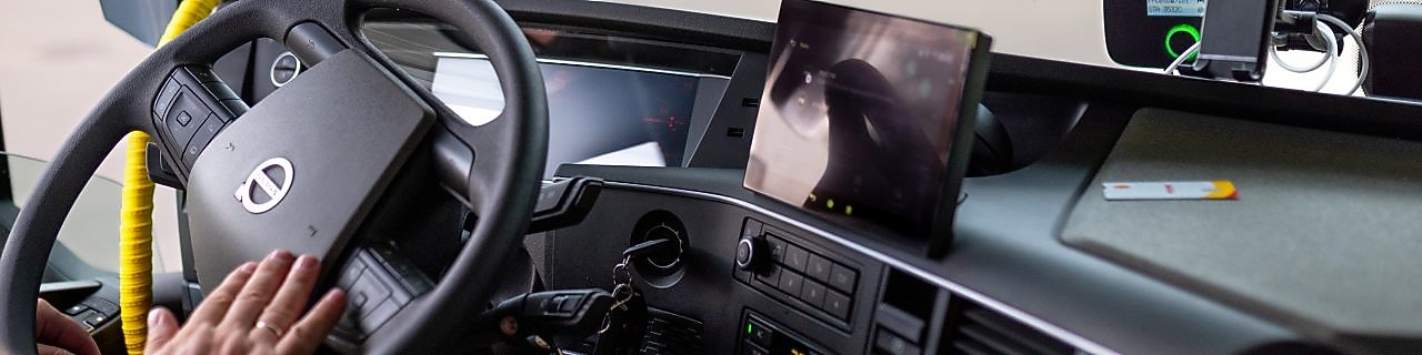 Driver in the truck with Shell card