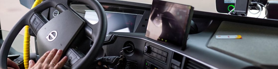 Driver in the truck with Shell card