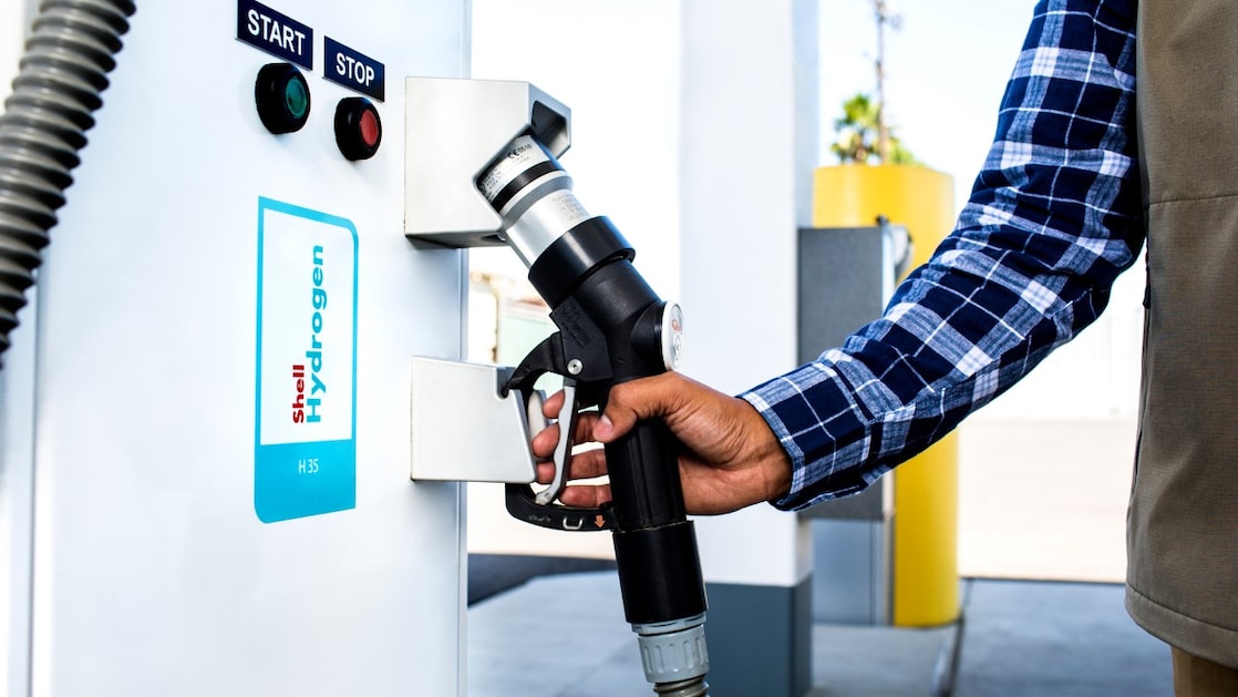 Man holding fuel pump