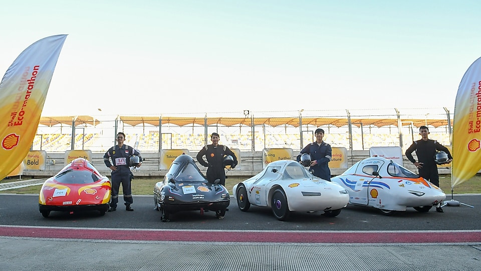 Empat kendaraan hemat energi kategori Urban Concept yang akan bertanding di Shell Eco-marathon World Championship di India pada Oktober 2023.