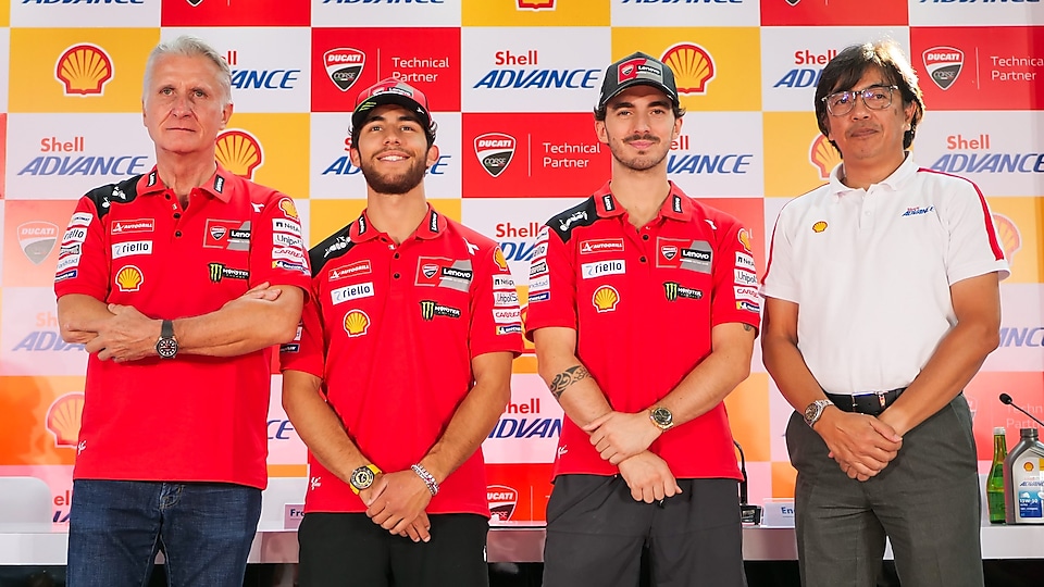 Konferensi pers kemitraan teknis Shell Advance dan Ducati Corse untuk MotoGP 2023 di Mandalika