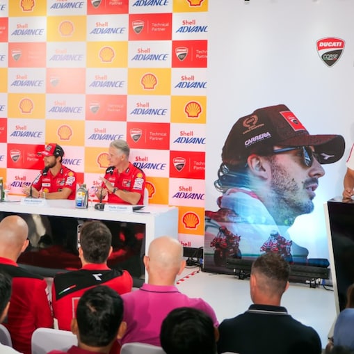 Konferensi pers kemitraan teknis Shell Advance dan Ducati Corse untuk MotoGP 2023 di Mandalika