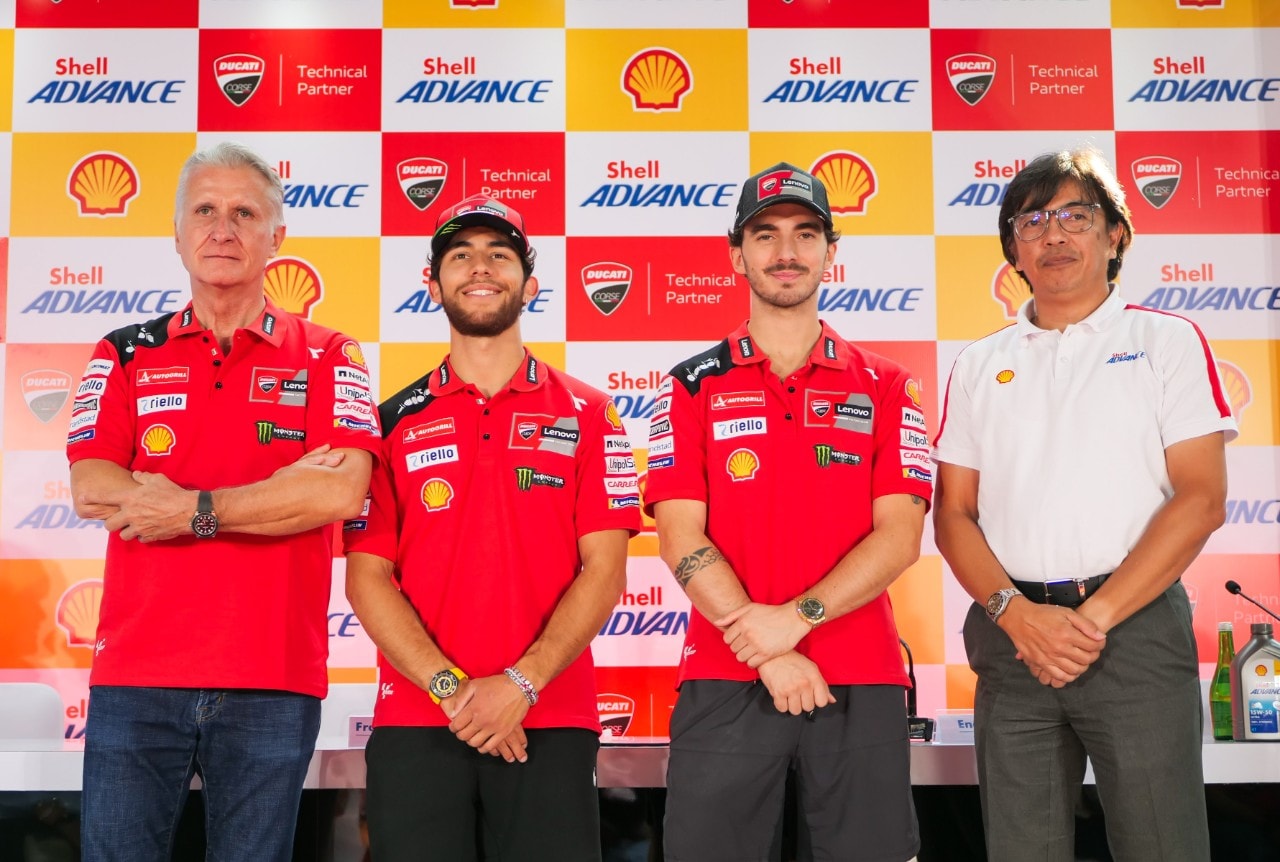 Konferensi pers kemitraan teknis Shell Advance dan Ducati Corse untuk MotoGP 2023 di Mandalika