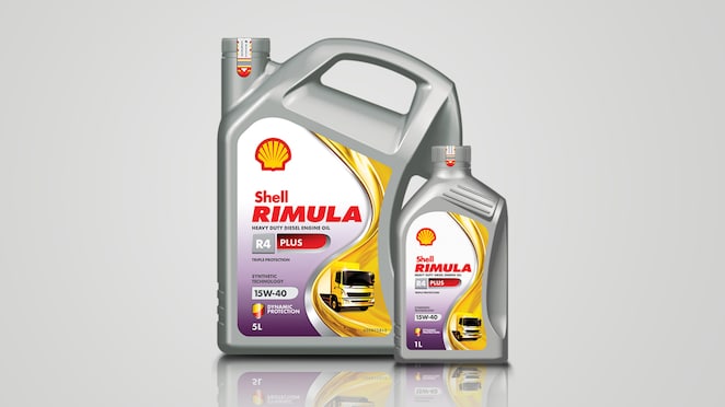 Produk Shell Rimula R4 Plus.